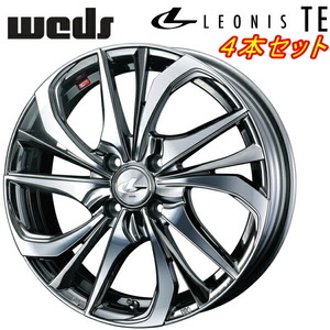 Weds LEONIS TE ホイール4本 ブラックメタルコート/ミラーカット 6.5-17inch 4H/PCD100 inset+50