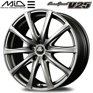 MID EuroSpeed V25 ホイール4本 メタリックグレー 6.0J-15inch 5H/PCD114.3 inset+52