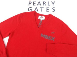 ★美品★マスターバニーエディション by PEARLY GATES / MBE カシミヤブレンド Vネックセーター / サイズ４