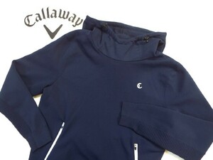 ★美品★Callaway キャロウェイ / ニットパーカー プルオーバー / フードストッパー・撥水セーター / サイズＭ