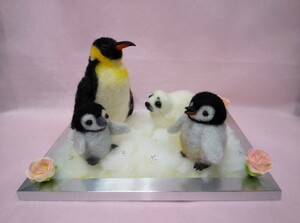 Art hand Auction 羊毛フェルト ペンギン アザラシ ミニチュア ハンドメイド インテリア, おもちゃ, ゲーム, ぬいぐるみ, 羊毛フェルト