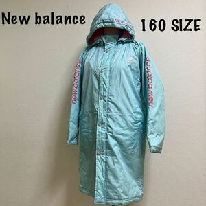 New balance New balance bench coat 160 centimeter girl cotton inside sport . war soccer protection against cold light blue pink inside side fleece 