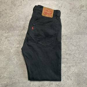 Levi'sリーバイス 502 ブラック ジーンズ カラーパンツ デニム W31 L30 テーパード 黒