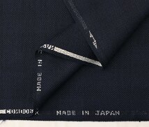 ■日本製・ビンテージ品・濃紺隠れチェック・滑らかで心地良いハリとコシ・長さ2.8m_画像5
