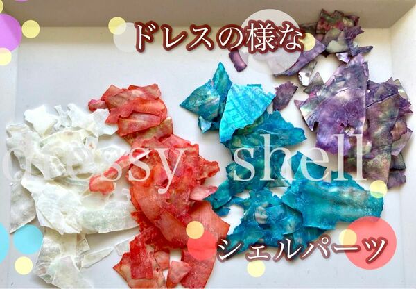 シェルパーツ ドレッシーシェル クラッシュシェル シェル ネイル ハンドメイド レジン レジン封入 ニュアンス ケース入り 