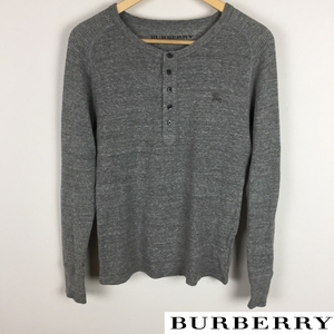 美品 BURBERRY BLACK LABEL 長袖カットソー グレー サイズ2 返品可能 送料無料