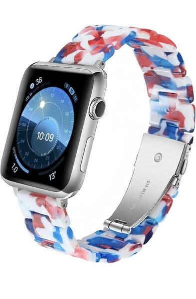Apple Watch バンド42/44/45/49mm 用のステンレス鋼バックル付き軽量樹脂ストラップ　アップルウオッチバンド