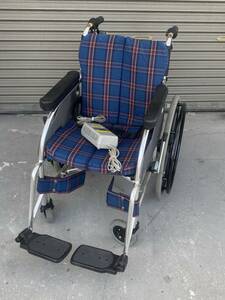 Nabtescoナブテスコ 22SD 電動アシスト車椅子 介助式 アルミ製 軽量 充電器付き　22インチ 引き取り歓迎