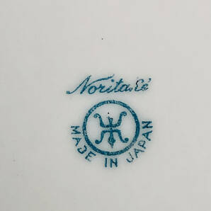 １９１０年 オールドノリタケブルーマルキ印盛り付け金彩ハンドペイントガーランドパターンハンドル付きオードブル盛り皿の画像9