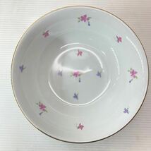 陶磁器 サラダセット 大皿 盛り皿 盛り鉢 小皿 取皿 花柄 食器 未使用_画像3