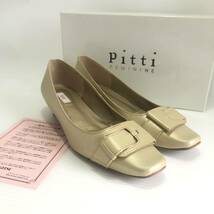 Pitti FEMININE ピッティ パンプス ゴールド ヒール3cm 23.5cm レディース シューズ 箱付_画像1