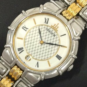 クレドール デイト クォーツ 腕時計 9579-6000 未稼働品 メンズ 純正ブレス ファッション小物 ブランド雑貨 CREDOR