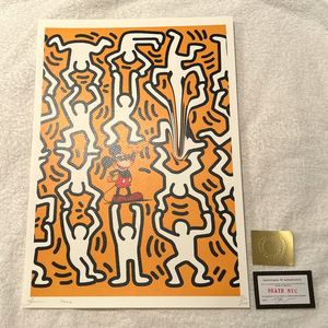 世界限定100枚 DEATH NYC ミッキーマウス キース・ヘリング Keith Haring ポップアート アートポスター 現代アート KAWS カウズ Banksy