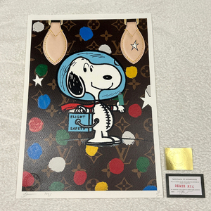 世界限定100枚 DEATH NYC スヌーピー SNOOPY ルイヴィトン LOUISVUITTON ポップアート PEANUTS アートポスター 現代アート KAWS Banksy