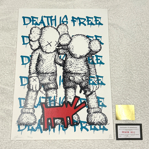 世界限定100枚 DEATH NYC カウズ KAWS COMPANION キース・ヘリング Keith Haring ポップアート アートポスター 現代アート Banksy