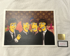 世界限定100枚 DEATH NYC ビートルズ BEATLES ヴィトン LOUISVUITTON LV Dismaland ポップアート アートポスター 現代アート KAWS Banksy