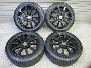 3K バリ山 8分山 アウディ A4 8W 8K 8E S4 8K TT 8J 8S 245/45R17 ミシュランスタッドレス PCD112 7.5J EUROTECHホイール 4本