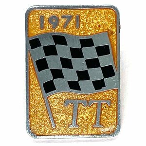 アイルオブマン ＴＴ １９７１ ビンテージ ピンバッジ ISLE OF MAN TT 1971 Pin マン島 レース バイカー ピンズ Race Biker Pins