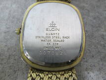 【0205n Y8979】ELGIN エルジン 腕時計 FK276 クォーツ ゴールド スイスMVT_画像4