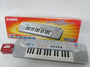 【0213h S9294】 CASIO カシオ SA-45 ELECTRONIC KEYBOARD CORET ミニ キーボード 電子楽器 電子ピアノ 鍵盤楽器 箱付き 通電・簡単動作OK