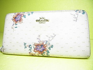 ★★ 売り切り です！！★★【 COACH コーチ！ 】PVC 花柄 ラウンド ファスナー 長財布 ★★ COACH！★★