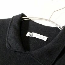 美品 ザラ ZARA レーヨンジャージーニット ストレッチ ワンピース S 春 秋 合服 24C02_画像2