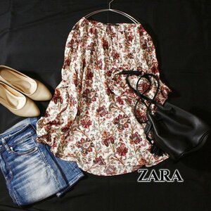 美品 ザラ ベーシック ZARA BASIC ゆったり綺麗め とろみ カットソー L 春 夏 24F02