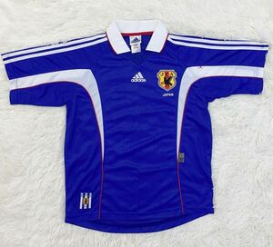 1999-2000　サッカー 日本代表　ホーム　ユニフォーム　刺繍ワッペン　adidas　アディダス　メンズ　Lサイズ　機能美　日本製　正規品