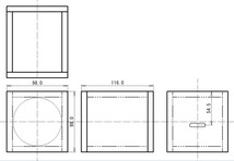 【9M1010basic】 9mm厚 MDF キューブ形状 エンクロージャー 組立 キット_画像1