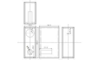 【9M3010JB】9mm厚 MDF ブックシェルフ形状 バッフル板奥配置 前面バスレフ型 エンクロージャー 組立 キット