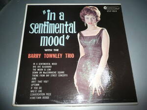 MegaレアLP極美品◆Barry Townley Trio/In A Sentimental Mood◆カナダ Canatal orig