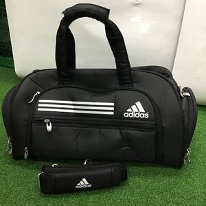 adidas アディダス ボストンバッグ ゴルフバッグ シューズ収納付き　黒 ☆