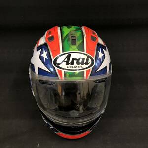 R803【 Arai ヘルメット Lサイズ 】 ニッキー・ヘイデン Lサイズ(59-60cm) フルフェイス オートバイク 中古品 現状品