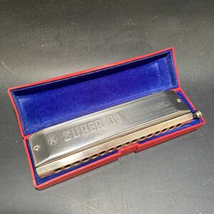 Ｎ 3074　[ HOHNER クロマチックハーモニカ SUPER 64 ]　CHROMONICA ホーナー ケース付 ドイツ製 現状品 保管品