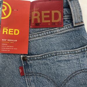 ■新品★W28 L32★Levi's505 REGULAR STRETCH★Levi's RED★リーバイスレッド★リーバイス505■