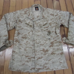 i39 ミリタリー サバゲー 米軍放出品 実物 MARINE USMC 迷彩服 作業服 ジャケット シャツ アメカジ カモフラ コンバット コスプレ L-Lの画像1