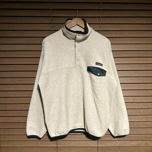 パタゴニア patagonia フリース スナップT シンチラスナップ プルオーバー ボアパイル M グレー オートミール USA製 97