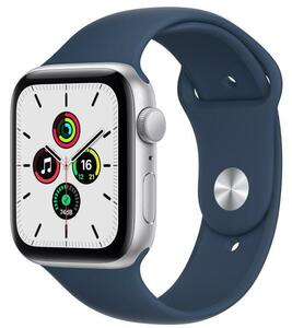 Apple Watch アップルウォッチ　SE44mm GPSモデル　シルバーアルミニウムケース　アビスブルーポーツバンド　レギュラー