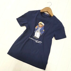 8 # 【商品ランク:B】ポロラルフローレン POLO RALPH LAUREN ポロベア 半袖 Tシャツ sizeSP レディース トップス 婦人服 ネイビー系