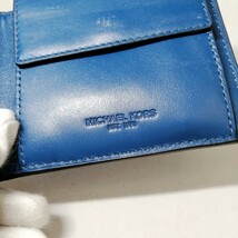 A Φ【商品ランク:B】 マイケルコース MICHAEL KORS ロゴプリント レザー フラップ 二つ折り財布 ウォレット 小銭入れあり 4カードポケット_画像7