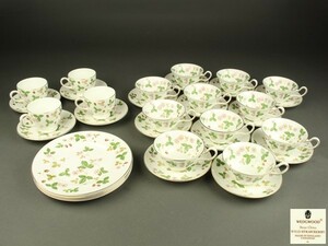 【宇】BC246 Wedgwood ウェッジウッド ワイルドストロベリー カップ&ソーサー ティーセット 皿●