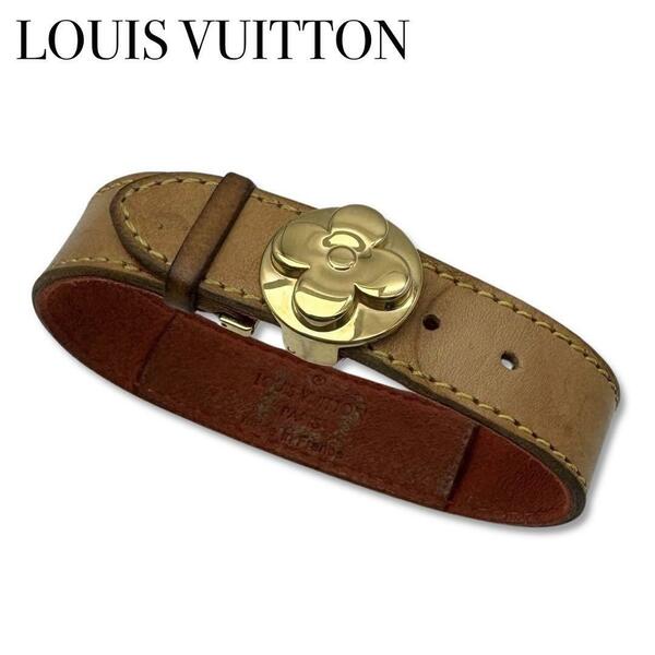 LOUIS VUITTON ルイヴィトン M64448 ヴー グッドラック ブレスレット バングル ブラウン