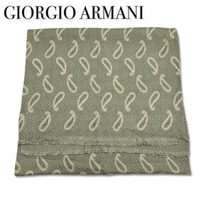 GIORGIO ARMANIjoru geo Armani silk 100% scarf stole lady's green 