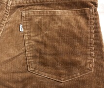 リーバイス Levi's　コーデュロイ パンツ 519 アメリカ製 1970年代　SCOVILL ビンテージ 古着 USA製 ヴィンテージ 美品 茶色 デニム レア_画像6