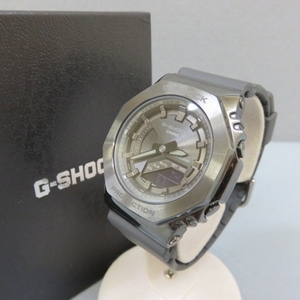 YSS4132★CASIO/カシオ G-SHOCK 腕時計 GM-2100B オクタゴン アナデジ メタルカバード ダークグレー★A