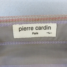 YSS4164★pierre cardin/ピエールカルダン 長袖シャツ マオカラー 綿麻 ビンテージ Lサイズ 紫系 未使用★A_画像3