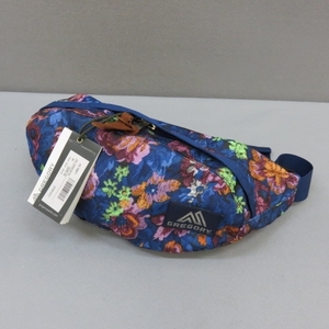 H421* Gregory belt bag body bag floral print blue series unused 2/21*A