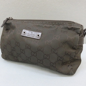 G511★GUCCI グッチ　GG柄ポーチ224091-467891　茶系　2/23★F