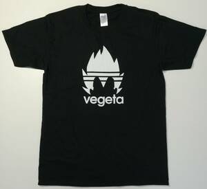 ベジータ風・VEGETA・シルエット・プリントTシャツ・黒・XL