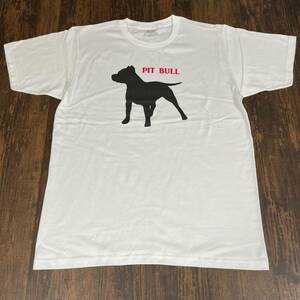 PITBULL・ピットブル・プリントTシャツ・白・XL